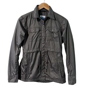Columbia Gray Omni Heat Cargo Pocket Snap Front Jacket